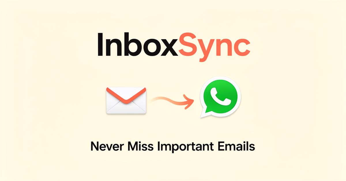 InboxSync — Forward Emails to WhatsApp Instantly | Smart Email ...